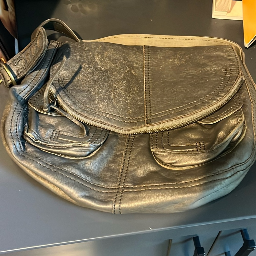 Luck brand army green shoulder bag